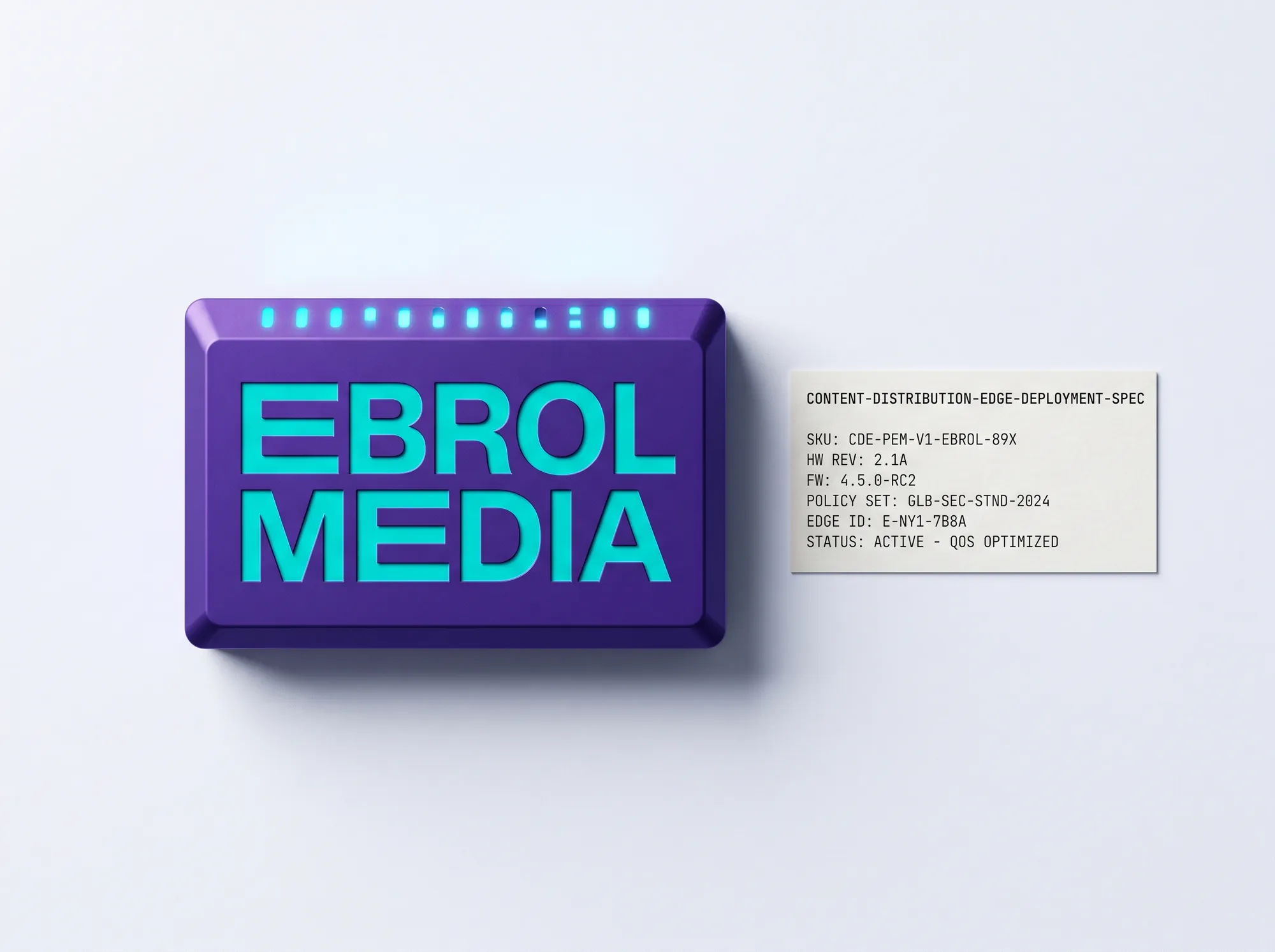 Ebrol Media Edge Module (Hardware) — Working content-distribution-edge policy-evaluation module — small-form-factor appliance for working content-distribution-edge deployment, working sub-second policy-evaluation latency, working customer-IT-managed.